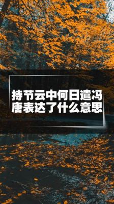 持节云中历史典故?持节云中上一句?