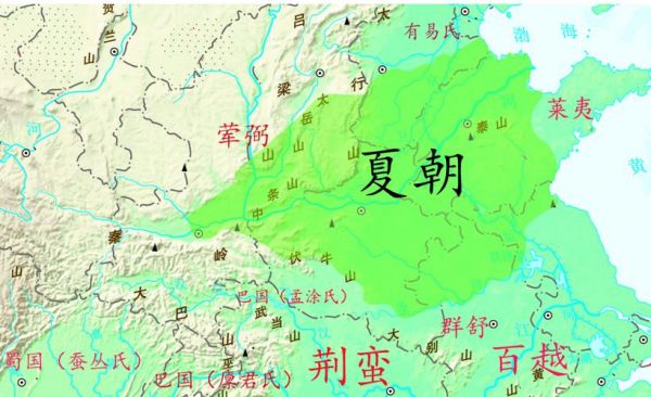 夏朝疆域图【高清晰全图】?夏朝的疆域相当于现在的什么范围?