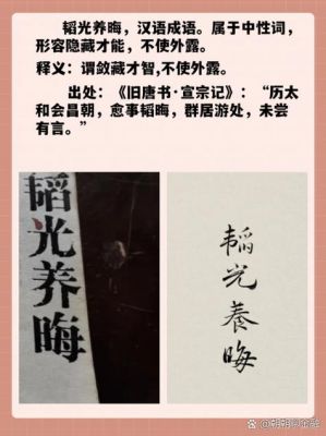 韬光养晦历史典故,韬光养晦说的是哪个历史人物?