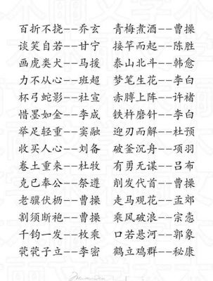 历史典故和对应人物?历史典故和对应人物的故事?